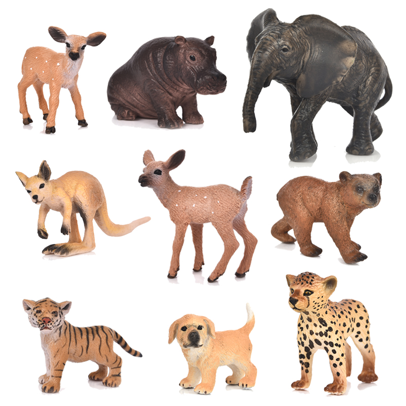 Simulation Farm Wild Zoo Animal Model Statue Figures Kids Toy Home Decor 