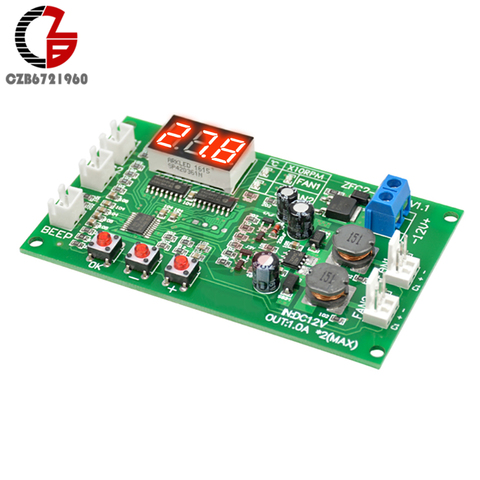 DC 12V 2 CH PWM Digital DC Motor Speed Controller Governor Fan Thermostat Temperature Control Switch NTC Sensor Buzzer ► Photo 1/6