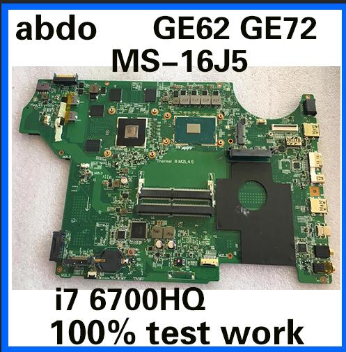 abdo MS-16J51 MS-16J5 motherboard for MSI GE62 GE72 notebook