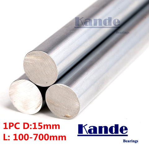 Kande Bearings 1pc d:15mm 100-600mm 3D printer rod shaft 15mm linear shaft chrome plated rod shaft CNC parts ► Photo 1/5