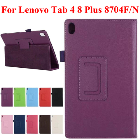 For Lenovo tab 4 8 Plus 8704 Cover Case PU Leather Bag sleeve Tab4 8Plus 8.0