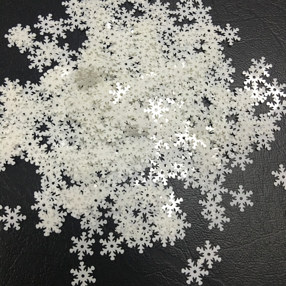 Wholesale 100pcs 18mm Wide Christmas Snowflake Loose Sequins Paillettes DIY  Sewing Wedding Craft Pick Colors