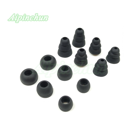 Aipinchun 6Pairs/Set Silicone Earbuds Eartips Earplug Ear Pads Buds Tips for In-Ear Earphone for Dr. Dre Tour Black Color ► Photo 1/1