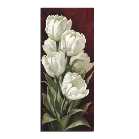 White tulips 28x65cm  Diamond Embroidery Painting Home Decoration Diamond Mosaic Pattern Full Square Diamond Painting zx ► Photo 1/4