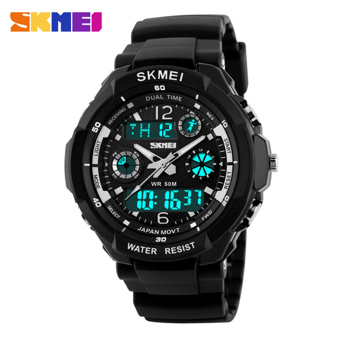 S-Shock Mens Military Watch For Men Sport Watch SKMEI Luxury Brand Analog Quartz And LED Digital Outdoor Waterproof Watches ► Photo 1/6