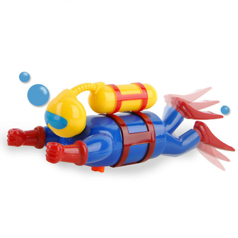 Newborn Baby Toy Children Cute Cartoon Clockwork Wind Up Chain Diver Classic Kid Educational Water Swimming Pool Bath Toys ► Photo 1/5