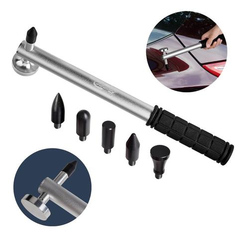 PDR Car Body Paintless Dent Repair Hail Removal Tools Kit 5 Heads Tap Down Hammer Knock Down Rubber Hammer for Remove Dent ► Photo 1/6