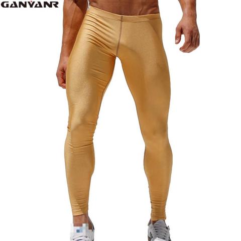 GANYANR Running Tights Men Compression Pants Basketball Yoga Sport Leggings Fitness Gym Athletic Long quick dry Jogging Training ► Photo 1/6