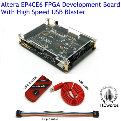 ALTERA Cyclone IV EP4CE6 FPGA Development Kit Altera EP4CE EP4CE6F17C8 Board with USB Blaster downloader ► Photo 1/5