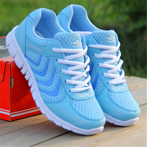Fast delivery Women casual shoes fashion breathable mesh lace up flat shoes female sneakers women footwear 2022 tenis feminino ► Photo 1/6