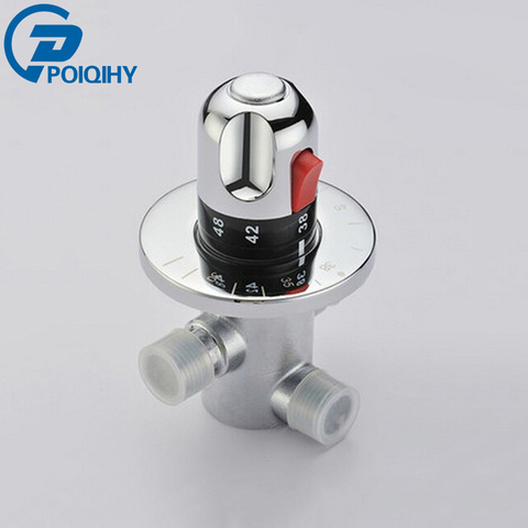 POIQIHY Brass Thermostatic Mixer for Shower System Water Temperature Control Faucet Control Valve Bathroom Faucet Valve ► Photo 1/6