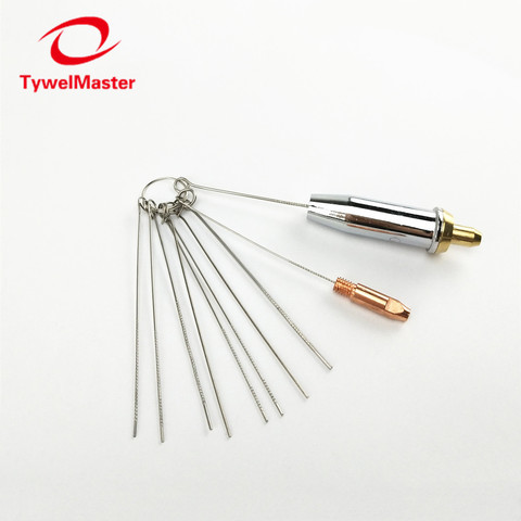 Nozzle Cleaner Gas Welding Brazing Cutting Torch Tip Cleaner 10Pcs Set 0.6mm-1.3mm Guitar Nut Needle Files Nozzle Jet ► Photo 1/6