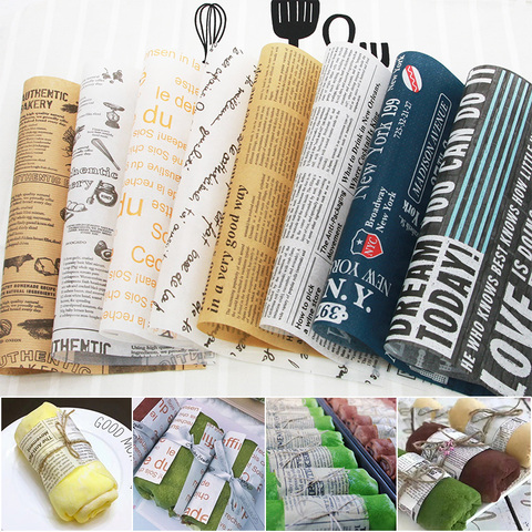25Pcs/Lot Oilpaper Wrapping Paper for Bread Sandwich Burger Fries/Food-grade Wax Paper Baking Tools Kitchen Gadgets 3 Sizes ► Photo 1/6