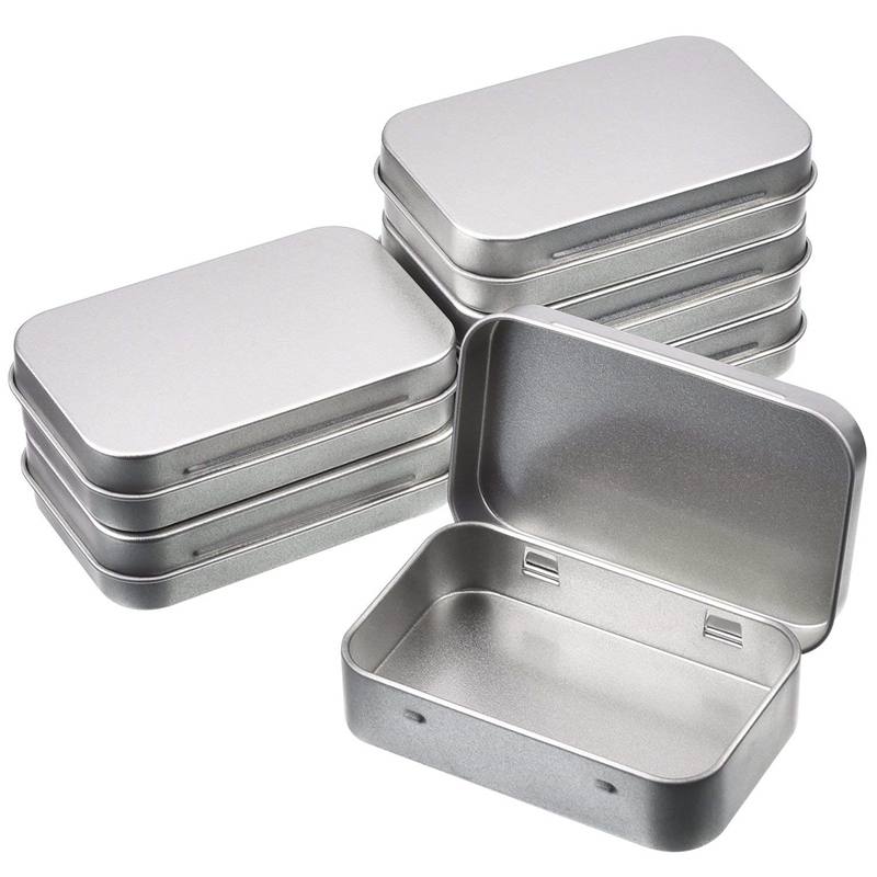 Small Metal Tin Silver Flip Storage Box Case Organizer For Money Coin Keys SP 