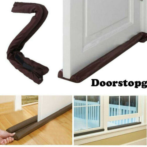 Twin Door Draft Dodger Guard Stopper Energy Saving Protector Doorstop Home ► Photo 1/1