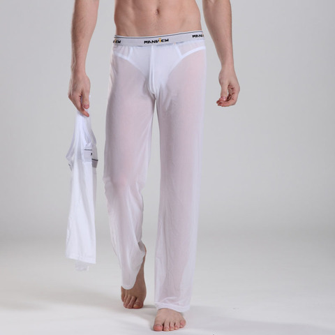 mens pants transparent mesh  sexy long johns factory mens pants sweatpants joggers formal pants men M01-6 ► Photo 1/6