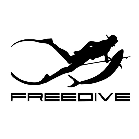 15.2cm*8.5cm Freediving Fishing Fashion Decor Car Sticker Vinyl Decal S4-0199 ► Photo 1/2