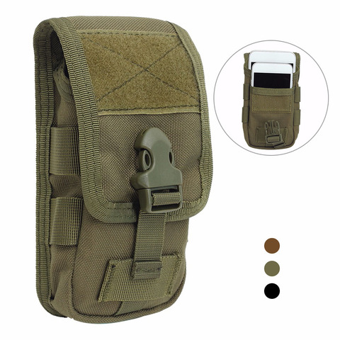 Tactical Double-layer Phone Pouch Bag Molle Mobile Phone Pouch Money Tools Bag Belt Military Hunting Molle Fanny Bag Waist Bag ► Photo 1/6