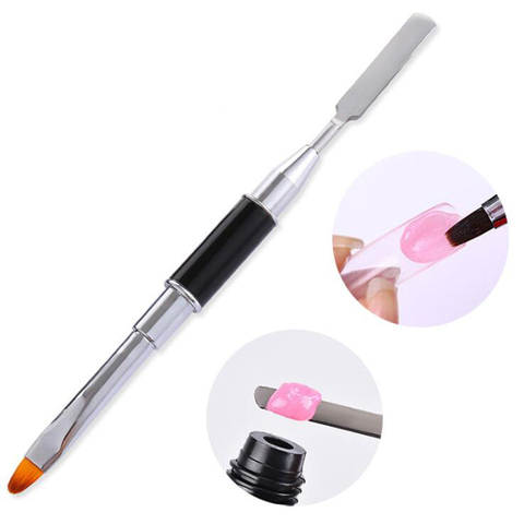 Nail Extension Brush Dual Ended Acrylic UV Poly Nail GEL Builder Accessory Painting Pen Removal Spatula Stick Manicure Tool ► Photo 1/6