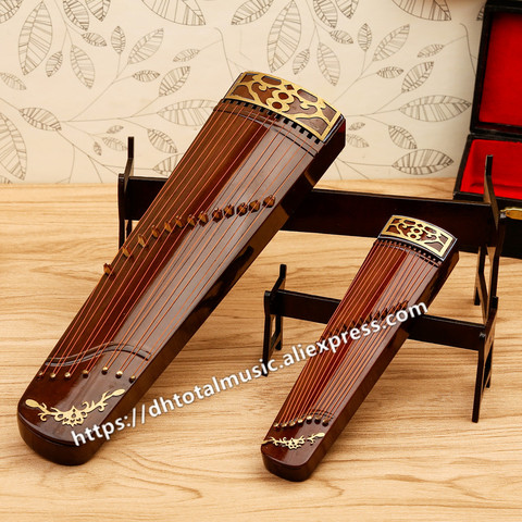 Miniature Guzheng Model Replica with Stand and Case Mini Zither Mini Musical Instrument Ornaments Chinese Traditional Gifts ► Photo 1/5