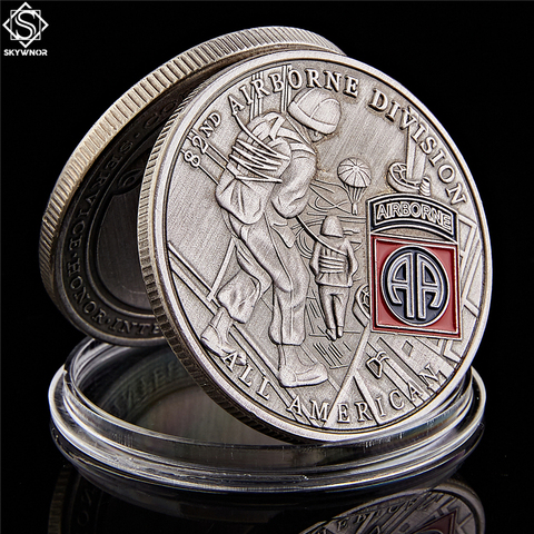 USA 82nd Airborne Division Challenge Coins Custom Souvenir US Eagle Military Coin Collection ► Photo 1/6