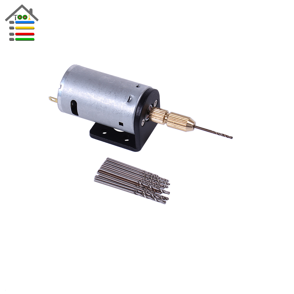 Metal Mini Mirco Electric PCB Motor Drill Press Drilling Bits Tool Twist Dril 