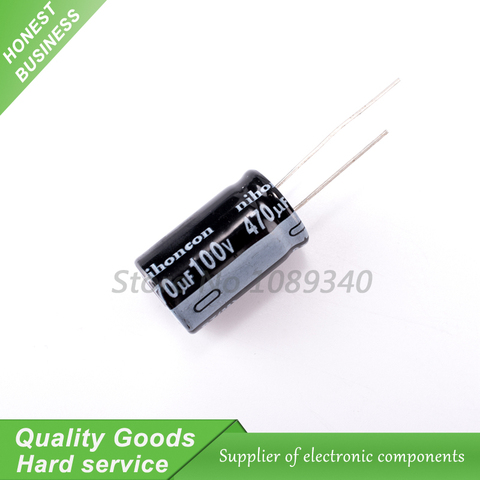 10PCS 100V470UF 16*25mm 470UF 100V 16*25 Aluminum electrolytic capacitor ► Photo 1/1