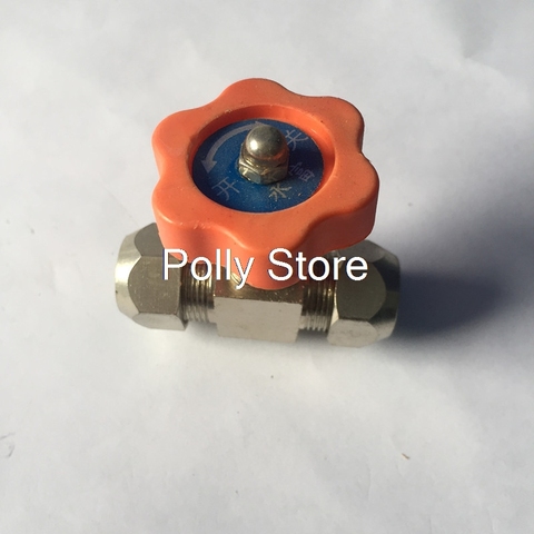 1PC 6mm 8mm 10mm 12mm Hole Dia Orange Plastic Handle Metal High Pressure Durable Tube  Needle Type Globe Valve ► Photo 1/4