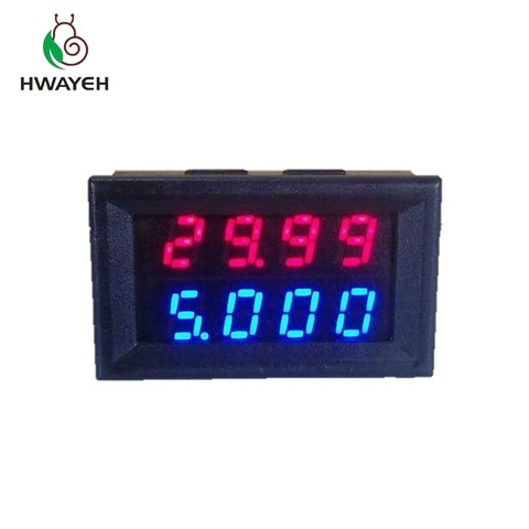 Digital DC Voltmeter Ammeter DC 200V 10A Voltage Current Meter Power Supply DC4V-28V Red Blue LED Dual Display Free Shipping ► Photo 1/1