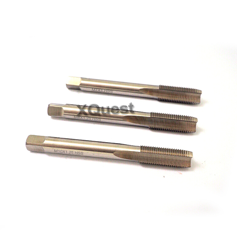 XQuest HSS Hand tap M6X0.75 M6X0.5 Plug taper M7X0.75 M7X0.5 M7X1 Metric Fine Thread Straight Flute taps M8X0.5 M8X1 M9X0.75 ► Photo 1/4