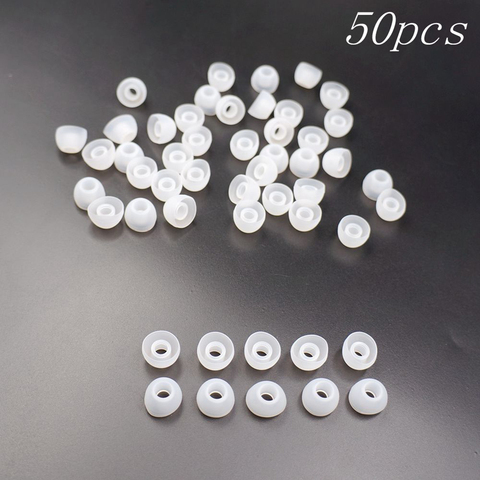 White Replacement Earbud Tips Soft Silicon Cover For Samsung HTC In-Ear Headphones Earphones Accessories 50pcs Ear pads ► Photo 1/6