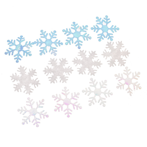 200Pcs 30mm Polyester Felt Padded Snowflake Patch Appliques Craft Party Diy Scrapbooking Garment Decor ► Photo 1/6