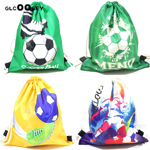 Soccer Drawstring Bundle Pocket Green Football Backpack Polyester Men Shoulder Travel Storage Bag As Boy Gift Draw String Bags ► Photo 1/6