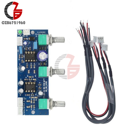 DC 12V-24V 22Hz-300Hz NE5532 Single-supply Low-pass Filter Plate Subwoofer 2.1 Channel Pre-Amplifier Preamp Board Module ► Photo 1/5