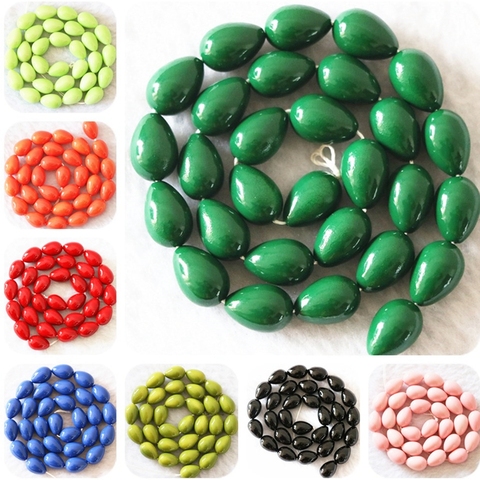 Multicolor 5x7mm Artificial Shell Imitates Pearl Baking Paint Glass Waterdrop Teardrop Fashion Loose Beads Jewelry 15inch B1081 ► Photo 1/1