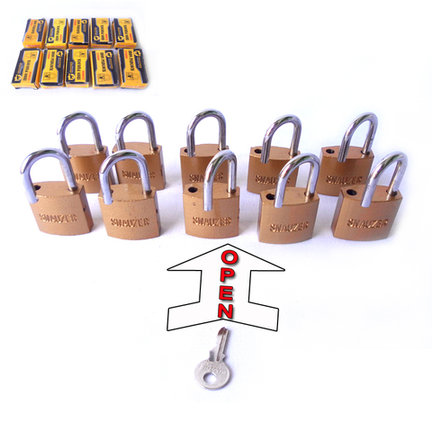 free shipping 10PC 25mm padlocks open by same keys ► Photo 1/1