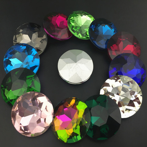 All Sizes Colors 8 10 12 14 16 25 27 mm Round Baoshihua Glass Crystal Stone Pointed back High Quality Flat Top Rhinestone ► Photo 1/5