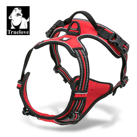 Truelove Front Range Reflective Nylon large pet Dog Harness All Weather  Padded  Adjustable Safety Vehicular  leads for dogs pet ► Photo 1/6