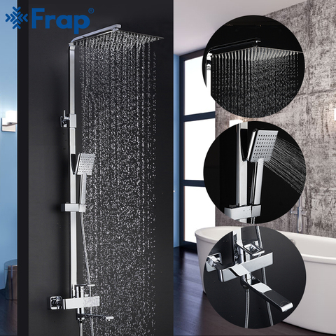 Frap Shower Faucets Top Quality Contemporary Bathroom Shower Faucet Bath Taps Rainfall Shower Head Set Mixer Torneira ► Photo 1/6