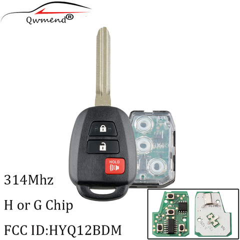 3Buttons Remote key For Toyota HYQ12BDM 314Mhz For Toyota Rav4 2013 2014 2015 For Toyota Prius C V 2012-2016 original key ► Photo 1/5