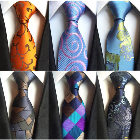 Ricnais Classic Silk Men Tie Plaid Neck Ties 8cm Green Blue Ties for Men Formal Wear Business Suit Wedding Party Gravatas ► Photo 1/6