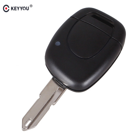 KEYYOU New 1 Button Uncut Blade Remote Car Key Shell For Renault Twingo Clio Kangoo Master NO Chip Keyless Entry Fob Case ► Photo 1/4