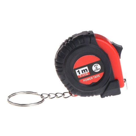 1 Pc High Quality Tape Measure Mini Tape Measure With Key Chain Plastic Portable 1m Retractable Ruler cm/Inch ► Photo 1/6