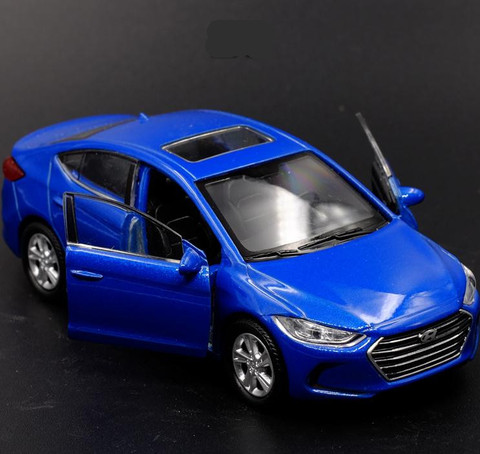 1:36 scale alloy pull back car toy, high simulation modern Elantra model, metal diecast, 2 open door toy vehicle, wholesale ► Photo 1/3