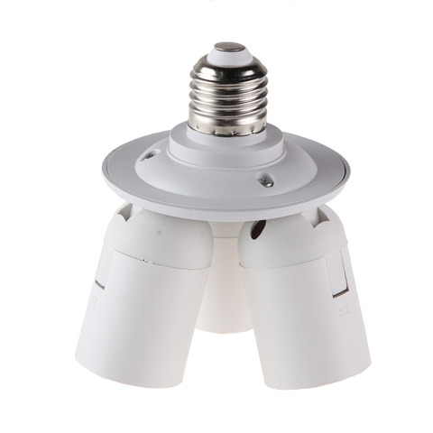 4 in 1 E26/E27 Base Lamp Socket Adapter Splitter