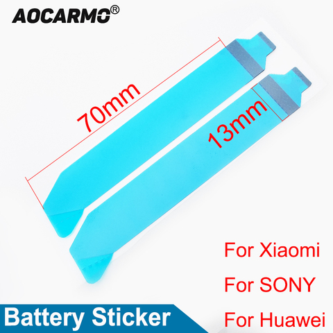 Aocarmo 2Pcs/Lot Battery Adhesive Glue Tape Anti-Static Easy Pull Sticker Strip For SONY For Xiaomi For Huawei 70x13mm 54x18 ► Photo 1/6