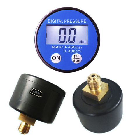40mm LCD Digital Pressure Gauge 450psi/30atm Mini 3V Battery Supply Manometer With RS232 USB ► Photo 1/6