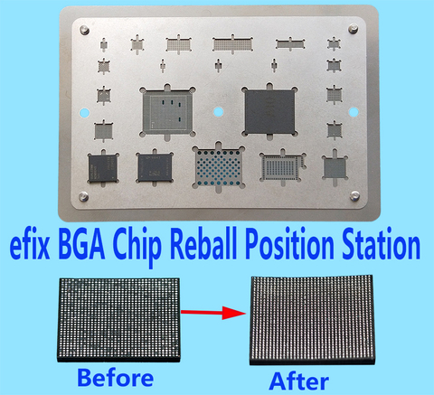 efix BGA Chip Reball Stencil A8 A9 A10 Soldering Station Iron Welding Flux Fix iPhone 6 6s 7 Plus NAND IC Tools Kit Motherboard ► Photo 1/6