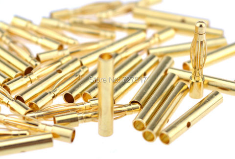20pcs/lot (10 pair) 2.0mm 3.5mm 4.0mm Gold Bullet Banana Connector plug for ESC Lipo RC battery Plugs ► Photo 1/5