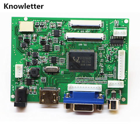 HDMI+VGA+ 2AV+Audio 40pin 50pin LCD Driver Controller Board Kit for Panel AT065TN14/AT070TN90/AT070TN92/AT070TN94/AT090TN10 ► Photo 1/6